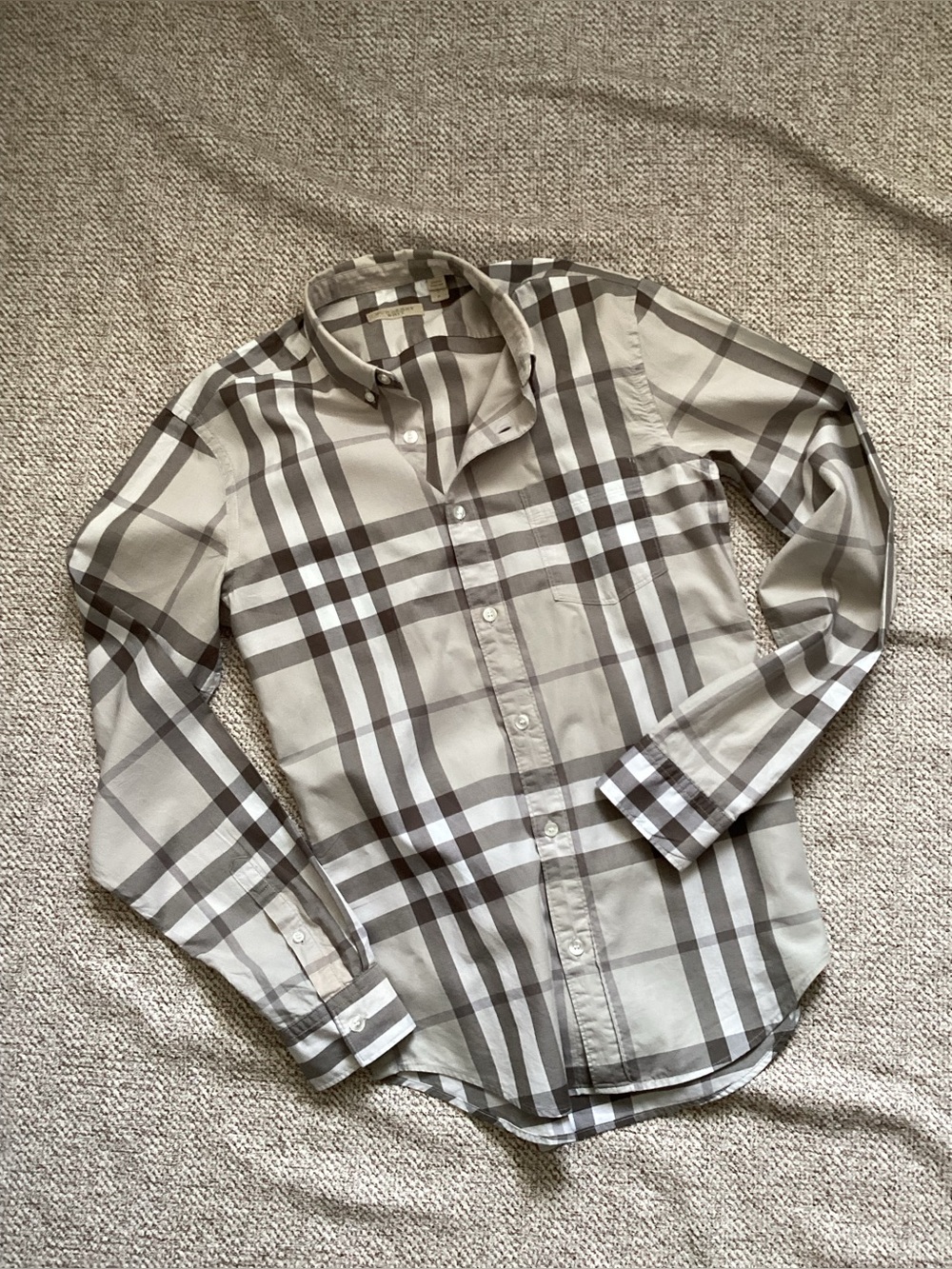 Burberry Brit Grey/Brown Check Shirt, Size S